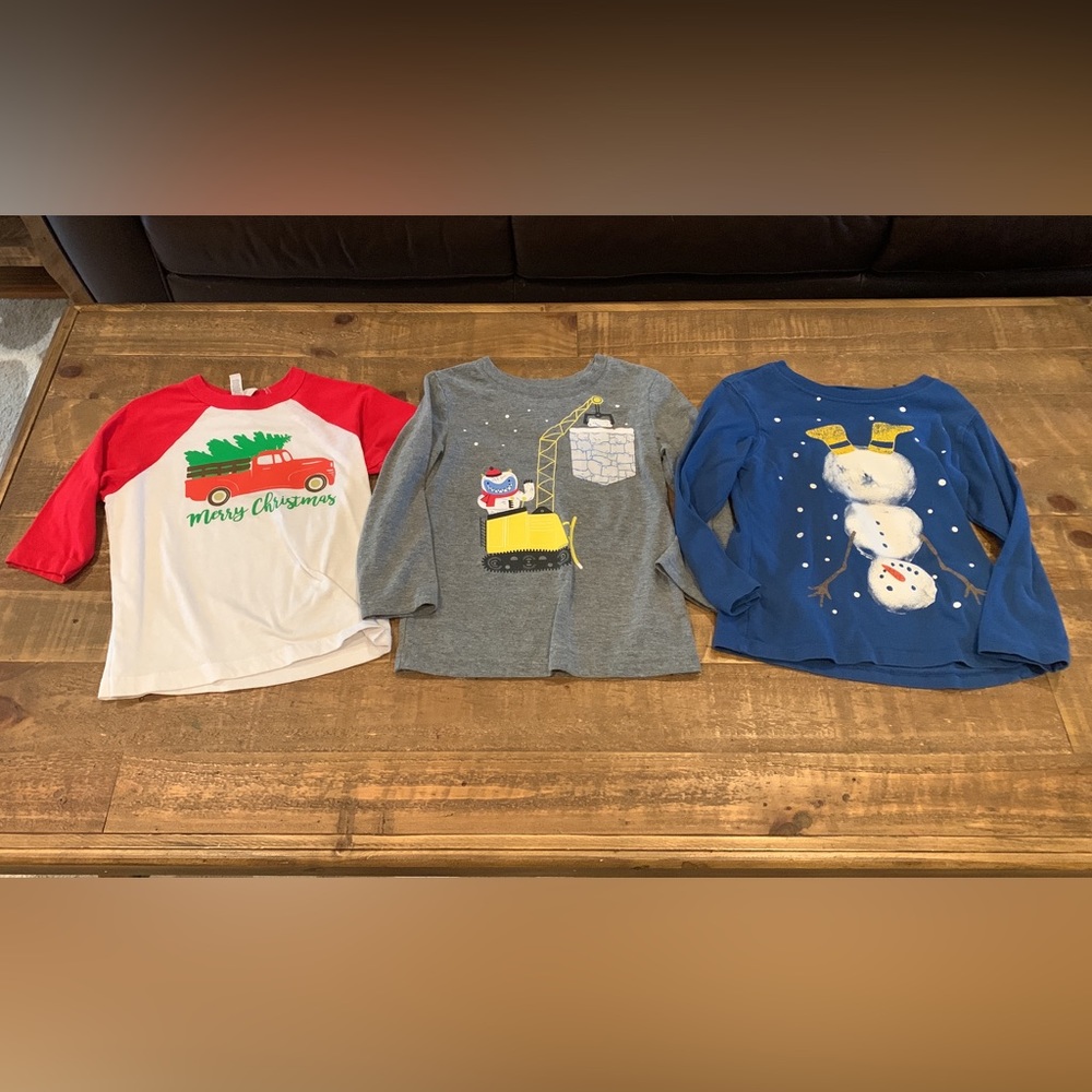 EUC Christmas shirts 4T